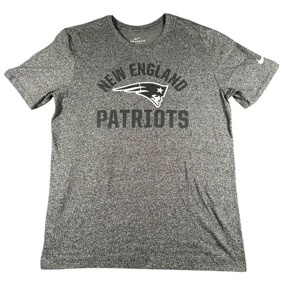 New England Patriots Shirt Mens Large Gray NFL Football the Nike Tee Dri-FIT - Picture 1 of 11